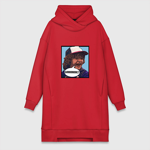 Женская толстовка-платье Очень странные дела / Красный – фото 1