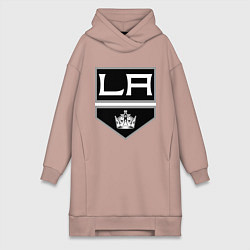 Женское худи-платье Los Angeles Kings, цвет: пыльно-розовый