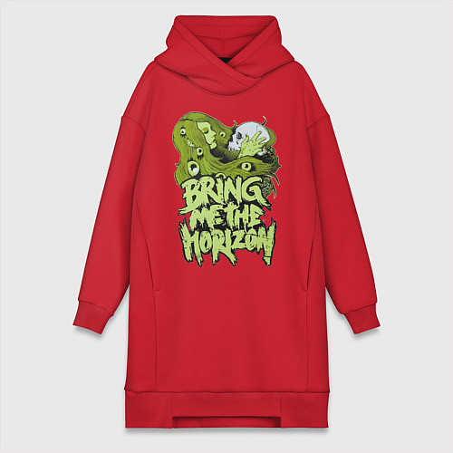 Женская толстовка-платье Bring Me The Horizon: Green Girl / Красный – фото 1