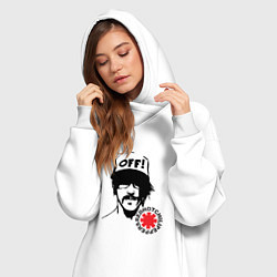 Женское худи-платье Red Hot Chili Peppers: Off, цвет: белый — фото 2