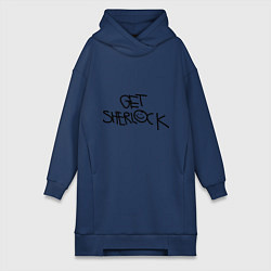 Женское худи-платье Get sherlock, цвет: тёмно-синий
