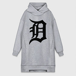 Женское худи-платье Detroit Tigers, цвет: меланж