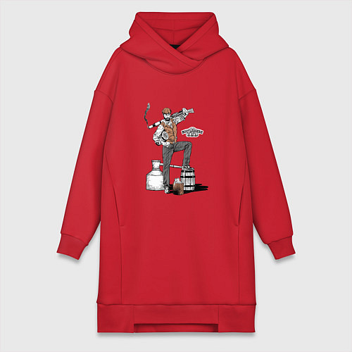 Женская толстовка-платье Бутлегер / Красный – фото 1