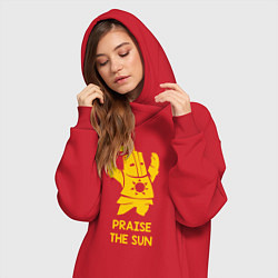 Женское худи-платье Praise the Sun, цвет: красный — фото 2