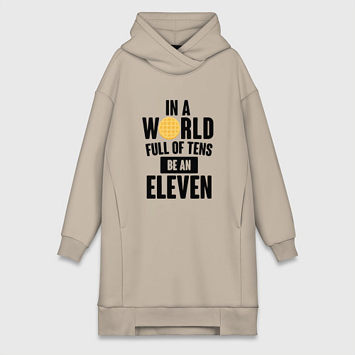 Женская толстовка-платье Be A Eleven / Миндальный – фото 1