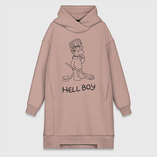 Женская толстовка-платье Bart: Hell Boy / Пыльно-розовый – фото 1
