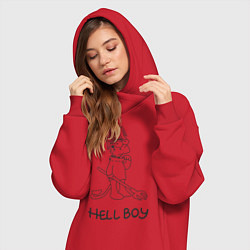 Женское худи-платье Bart: Hell Boy, цвет: красный — фото 2