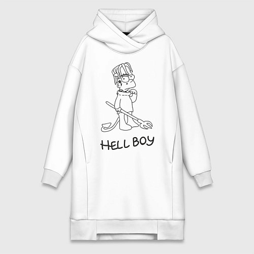 Женская толстовка-платье Bart: Hell Boy / Белый – фото 1