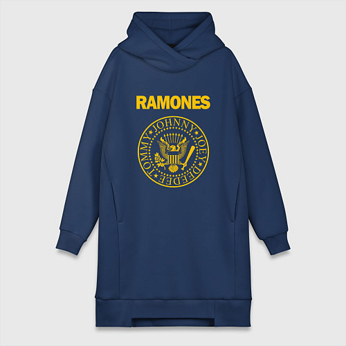 Женская толстовка-платье Ramones / Тёмно-синий – фото 1