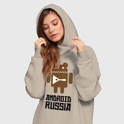 Женское худи-платье Android Russia, цвет: миндальный — фото 2