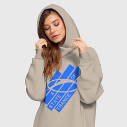 Женское худи-платье A state of trance, цвет: миндальный — фото 2