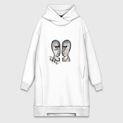 Женское худи-платье Pink Floyd, цвет: белый