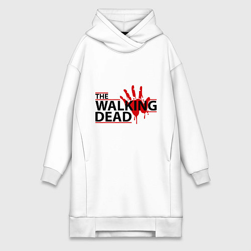 Женская толстовка-платье The Walking Dead, кровавый след / Белый – фото 1