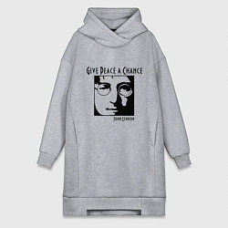 Женское худи-платье Give Peace a Chance, цвет: меланж