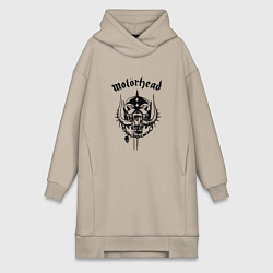 Женское худи-платье Motrhead: Black Devil, цвет: миндальный