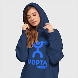 Женское худи-платье Yopta Sport, цвет: тёмно-синий — фото 2