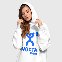 Женское худи-платье Yopta Sport, цвет: белый — фото 2