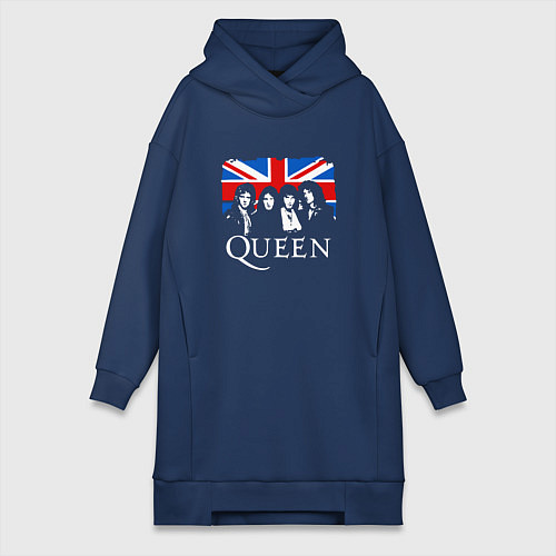 Женская толстовка-платье Queen UK / Тёмно-синий – фото 1