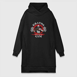 Женское худи-платье Kratos Gym, цвет: черный