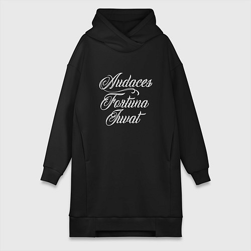 Женская толстовка-платье Audaces Fortuna Juvat / Черный – фото 1