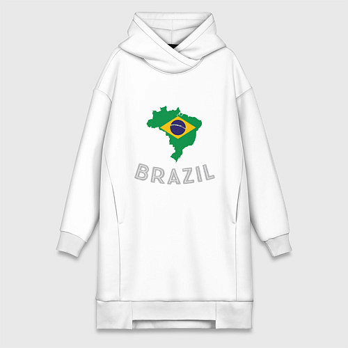 Женская толстовка-платье Brazil Country / Белый – фото 1