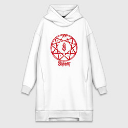 Женское худи-платье Slipknot Penragram, цвет: белый