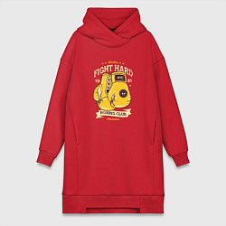 Женское худи-платье Fight Hard 1901, цвет: красный