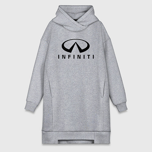 Женская толстовка-платье Infiniti logo / Меланж – фото 1