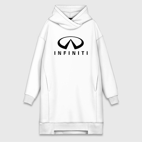 Женская толстовка-платье Infiniti logo / Белый – фото 1