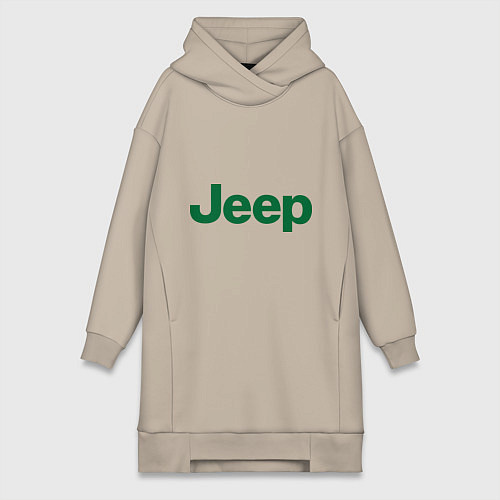 Женская толстовка-платье Logo Jeep / Миндальный – фото 1