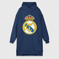 Женское худи-платье Real Madrid FC, цвет: тёмно-синий