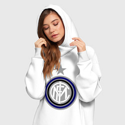 Женское худи-платье Inter FC, цвет: белый — фото 2