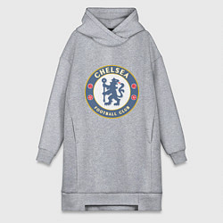 Женское худи-платье Chelsea FC, цвет: меланж