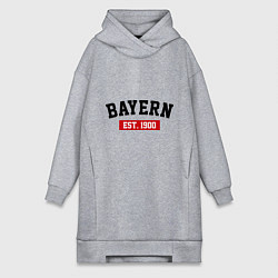 Женское худи-платье FC Bayern Est. 1900, цвет: меланж