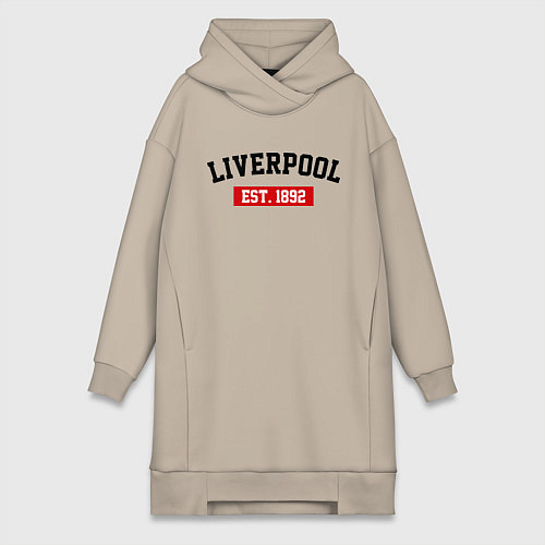 Женская толстовка-платье FC Liverpool Est. 1892 / Миндальный – фото 1