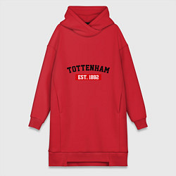 Женское худи-платье FC Tottenham Est. 1882, цвет: красный