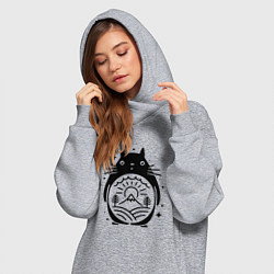 Женское худи-платье Мой сосед Тоторо, цвет: меланж — фото 2