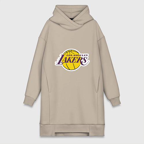 Женская толстовка-платье LA Lakers / Миндальный – фото 1