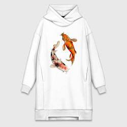 Женское худи-платье Инь-Ян, цвет: белый