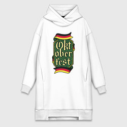 Женское худи-платье Oktoberfest Germany, цвет: белый