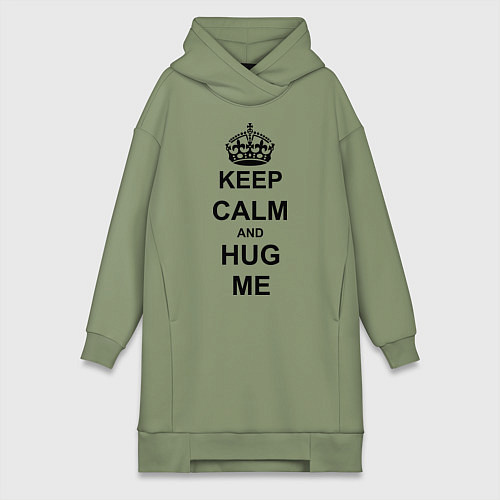 Женская толстовка-платье Keep Calm & Hug Mе / Авокадо – фото 1