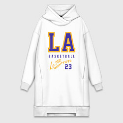 Женское худи-платье Lebron 23: Los Angeles, цвет: белый