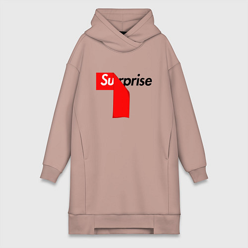 Женская толстовка-платье Supreme Surprise / Пыльно-розовый – фото 1