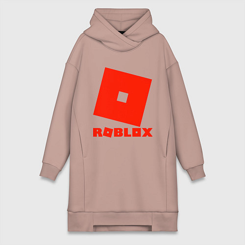 Женская толстовка-платье Roblox Logo / Пыльно-розовый – фото 1