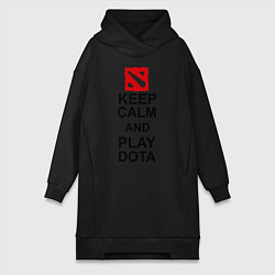 Женская толстовка-платье Keep Calm & Play Dota