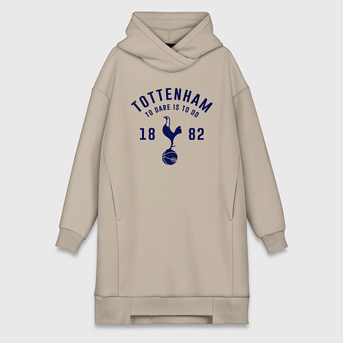 Женская толстовка-платье FC Tottenham 1882 / Миндальный – фото 1