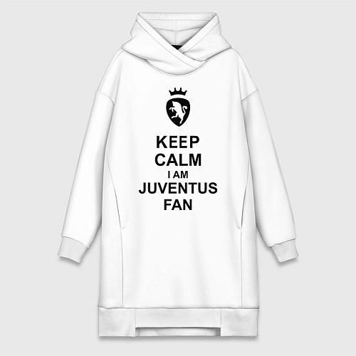 Женская толстовка-платье Keep Calm & Juventus fan / Белый – фото 1