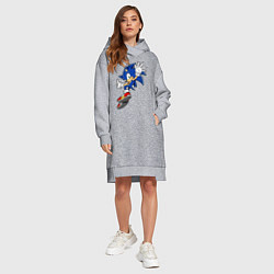 Женское худи-платье Sonic, цвет: меланж — фото 2