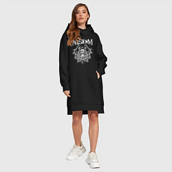 Женское худи-платье Alestorm: Pirate Bay, цвет: черный — фото 2