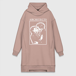 Женское худи-платье Architects: Love, цвет: пыльно-розовый